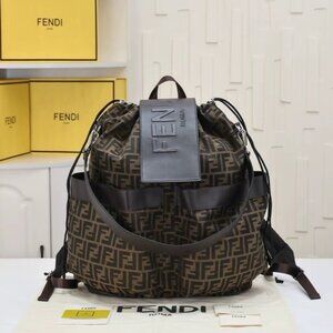 FENDI monogram Logo FF pattern shoulder handbag backpack